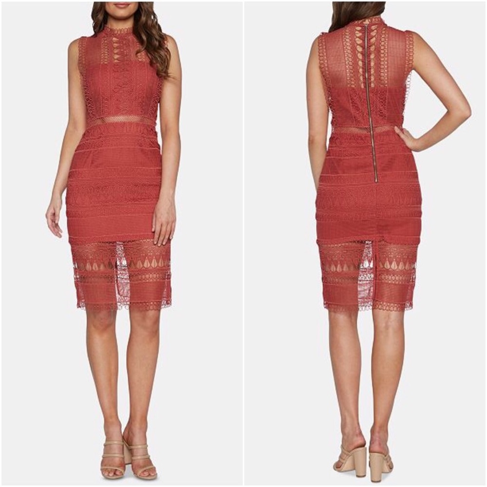 Bardot lace dress